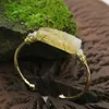 Bangle Gold Bracelet Original Crystal Copper Lady Cuff Citrine Accessories Quartz Jewelry Gift Melv22