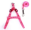 1.0*120cm Dog Harness Leashes Nylon Printed Adjustable Pet Dogs Collars Puppy Cat Animals Accessories Pets Necklace Rope Tie Collar SN5479