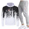 Men's Sets Two Piece Set Tracksuit Casual Cotton Jacke + Pants Slim Fit Sport Suits Spring and Autumn Tracksuits Brand Sportswear S-3XL