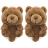 Children's Teddy Bear Slippers Winter Cotton Slippers Parent-child Home Indoor Lovely style Short Plush Shoes Men & Women Warm Floor shoe