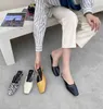 Square Toe Women Sandals Slippers Fashion Outside Slip On Low Heels Slides Beige/Black/Yellow Summer Casual Sandals Slides 210513