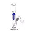 11,5 polegadas de altura Hookah Glass Bealer Bong Straight Tube Dab Rig Arm Tree Perc Bubbler Recycler Smoking Water Pipes Ash Catcher com 14mm Male Glass Oil Burner Pipe 20pcs