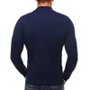 Mens Tröjor Casual Bomull Turtleneck Stickad tröja Män Slim Fit Långärmad Solid Knitwear Pullover Män Storlek M-3XL 210929