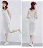 Coreano Casual Vestidos Spaghetti Strap Feminino Verão Sem Mangas O-pescoço Vest Vestidos Longos Senhora Senhora Loose Home Beach Vestidos