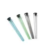 2021 115MM Plastic Cigarette Pipe Smoking Pipe Transparent Cone Filler Cones Print Pre Papers Rolled Joint Holder Doob Tube Tubes