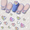 opal rhinestones nail art
