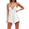 Women's Jumpsuits & Rompers Mini Sexy Playsuit In Women Bowknot Backless Sleeveless V Neck Loose Summer Beach Suit Evening Party 2022 Fashio