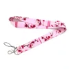 10pcs Cherry blossoms Fashion simple chain neck ID card mobile phone USB key lanyard