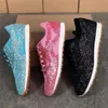 Senaste Kvinnor Skor Högkvalitativ Silver Spring Sneakers Chic Sequins Casual Sportskor Non-Slip Gummi Yttersula Storlek 35-43 005