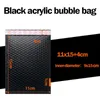 Gift Wrap 25Pcs Black Poly Bubble Mailer Mailers Padded Envelopes For Packaging Lined Self Seal Bag DropGift