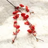 Decorative Flowers & Wreaths Artificial Plum Blossom Floral Fake Peach DIY Silk Wedding Branch Home Decor Bouquet Flower