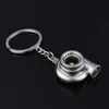 2022 Novo Metal Turbo Keychain Manga Rolamento Girando Auto Parte Modelo Turbina Turbando Chaveiro Chaveiro Anel 7 Cores