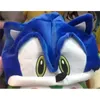 Crianças adultos festa de natal cosplay tampão azul pelúcia beanie beanie hedgehog inverno quente lã esqui anime chapéu xmas favores