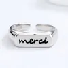 Women Girl Letter Meici Open Ring for Gift Party Fashion Jewelry Accessories High Quality Wholesale Price