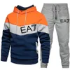 Hommes Sportswear Nouveau Printemps Automne Survêtement 2 Pièces Ensembles Costume De Sport Veste + Pantalon Survêtement Homme Mode Imprimer Vêtements Taille s-3xl