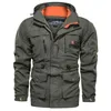 Men's Bomber Jacket Military Tactical Outwear Autumn Winter Multi Pocket Waterproof Coats 211110