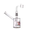 Mobius Glass Bongs Fab Ovo Dunkin's Dabl Rigs Bong Beaker Hookahs Inline Filtro de BirdCage 14mm Reciclador masculino Bongo com óleo de vidro Burne Pi