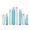 3 5 810ml Mini Gram Storlek Refillerbar Roll-On Tom Flaska Frostat Plastbehållare Glas Roller Ball Clear Screw Cap Essential Olje Lip Gloss