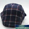 Småbarn barn vinter höst plaid ull beret hattar för barn baby pojkar vår söt platt keps 2-5y fabrik pris expert design kvalitet senaste stil ursprungliga status