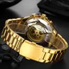 Winnaar Mannen Horloge Sport Design Bezel Golden Watch Mens Horloges Topmerk Luxe Montre Homme Mannen Automatische Skeleton Horloge 210517