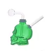 Crânio fumando tubos de água Potenciômetro de óleo destacável com filtro de mangueira 6inch recycler cinzeiro Catcher Bong com tubos de queimador de óleo downstem