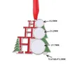 2021 Christmas Trees Decorations Sublimation Metal Hanging Ornaments DIY Customized Personalized American Families Decorating Kits for Kids Small Xmas Tree