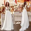 Vestidos casuales Formas Formal Wedding Party Long Party Lace Chiffon Maxi Dress Solid White Invertible Sundress Llegada 2021