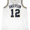 Nikivip #12 Kenny Anderson Tech College Retro Classic Basketball Jersey Herrstitched Anpassat nummer och namntröjor