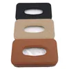 luxury PU leather Hanging tissue box pumping tray ceiling skylight type tissue box for car napkin Storage holder 210326