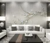 Bakgrundsbilder bacaz anpassade po tapet 3d vardagsrum tv -soffa kinesisk stil vit blomma stora väggmålning väggar väggmålningar