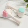 Double-sided Facial Cleansing home Brush Silicone Face Skin Care Tool Makeup Remover Massage Cleanser Beauty Tools