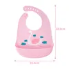 Zachte Siliconen Waterdichte Baby Bibs Babies Solid Food Feeding Stuff Cartoon Dinosaur Print Girl boy Burp Doeken