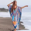 Купальники женщины покрывают плюс размер туника пляжное платье солнце кафтана мыс женских бикини выпускные покрытия Pareo de Plage дамы Salidas X0726