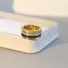 2022 marchio di lusso puro gioielli in argento sterling 925 diamanti in oro ceramica nera anelli di nozze di alta qualità design raffinato partito wide8766705