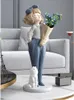 Bow girl light luxury Decorative Objects flowers ornament vase dry flower decoration Nordic living room imitation modern simple flower arrangement