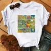 Van Gogh Vintage Print Art T Shirts Women T-shirt Female Harajuku Ulzzang Tees Shirt Fun T-shirts Aesthetic Casual Femme