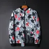 Erkek Ceketler Ürün Beyzbol Üniformalı Modaya Dizy Yakalama Yaka Çiçek Ceket Yaratıcı Baskı Büyük Boyut