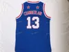 Harlem Globetrotters Wilt 13 Chamberlain Movie Basketball Jerseys Sale Team cor azul All Stitched Chamberlain