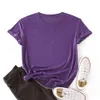 JFUNCY Plus Size Krótki rękaw Tshirt Kobiety Bawełniane Tees Solid Color T-shirt Summer Lady Tops Kobiet T Shirt Y0629