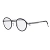 Vintage sans vis ronde titane acétate lunettes cadres hommes femmes myopie optique prescription lunettes rétro cercle lunettes Fas251q