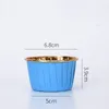 50pcs Cupcake Wrappers Crimping Muffin Cases Cake Liner Gold Silver Coated Paper Cups Heat Resistant Baking Mold Cakes Supplies