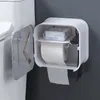 Titulares de papel higiênico Suporte de rolos de perfuração de parede de parede caixa de tecido impermeável