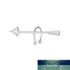 Örhängen Zircon arrow Clip Örhängen för kvinnor Earing Smycken Utan hål Falska örhängen Single Ear Clip Earing Kolczyki Presentfabrik Pris Expert Design Kvalitet