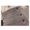 Jupe Femme Winter Knee Length Plaid Women's Skirts Casual Vintage High Waist Skirt Female A-line Faldas Cortas 7388 50 210508