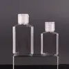 30ml 60ml Empty Clear Plastic Bottles Refillable Travel Container with Flip Cap for Shampoo Liquid Hand Sanitizer