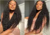 Deep Wave Frontal Wig 150 Curly Human Hair Wig 30 In Transparent Tpart Brazilian Wet And Wavy6753669