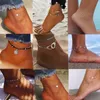 Moda Kelepçeleri Kadınlar İçin Ayak Bileklik Bilezik Boho Tarzı Yıldız Anklet Çok Katmanlı Ayak Zinciri Plaj Aksesuarları Hediye1658828