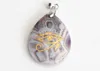 Natural Chakra Lapis Amethyst Tiger Eye Stone Engraved Crystal Reiki Healing Wedjat Eye Amulet Ancient Egyptian Religion Symbol Pendant