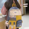 Dames Nylon Student Kawaii Harajuku Waterdichte Pin Badge Leuke Rugzak Mode School Boek Tas