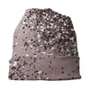 Berets Sparkling Mauve Lady Glitter Bonnet Hats Winter Ski Skullies Beanies Sparkles Hat для мужчин Женщины вязаные теплые кепку